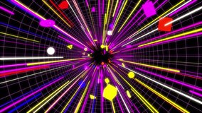 Speed Light Tunnel is motion footage for retro art films and cinematic in cyberpunk scene. Also good background for scene and titles, logos. - Powered by Shutterstock - Get 15% off with code: PIKWIZARD15