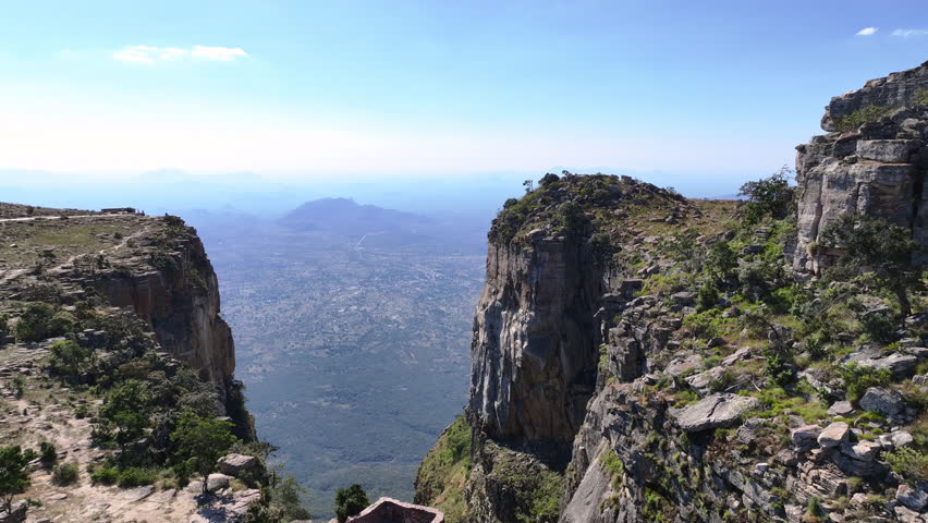 The Magical Nature of the Tundavala Gorge in Angola, Aerial View