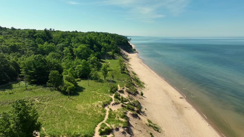 Southward push along the shoreline in Muskegon, MI.