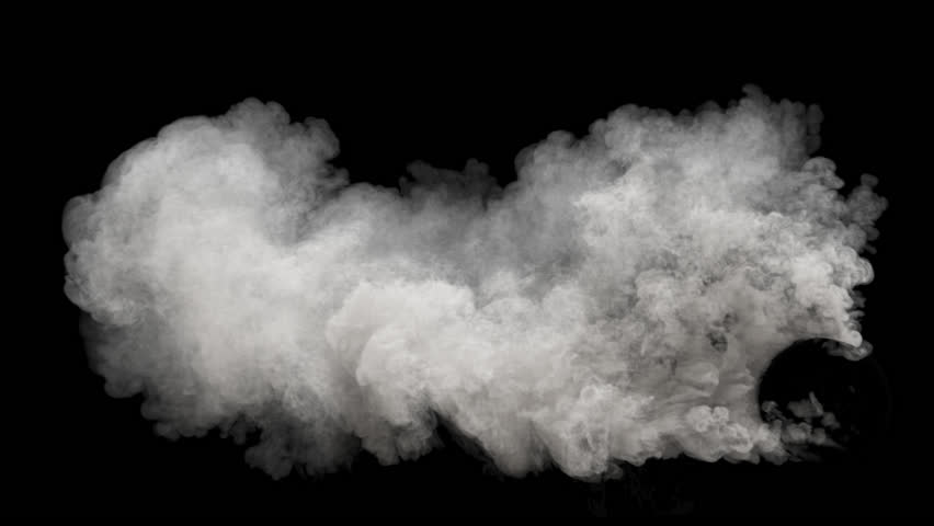 Tire Smoke isolated on black with Alpha Channel in ProRes 4444 codec, 25 FPS.