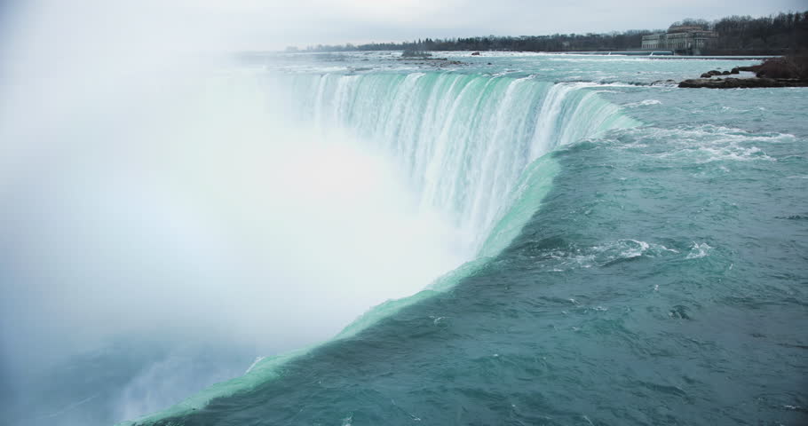 This is a shot of the horseshoe falls at niagara falls. Shot at 120 FPS. Shot February 8th 2024 at Niagara Falls Canada