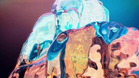 flowing cgi animation orange blue liquid splash with abstract pattern, fluid motion - Powered by Shutterstock - Get 15% off with code: PIKWIZARD15