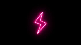 Energy lightning bolt logo neon style for electric power logo, wireless charging, ui, poster, t shirt. Thunder symbol. - Powered by Shutterstock - Get 15% off with code: PIKWIZARD15
