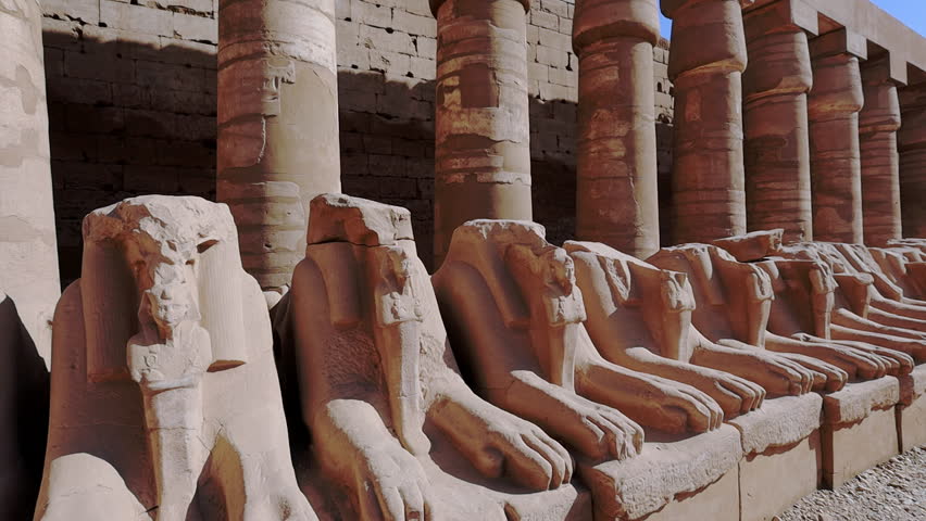 The Ancient Ruins Of The Karnak Temple In Modern Egypt