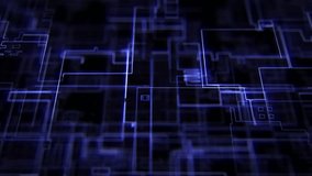Digital background with transparent screen surface, glowing blueprint patterns and light impulses. Futuristic technology animation for science fiction, engineering and computer connections. 4K 60 fps - Powered by Shutterstock - Get 15% off with code: PIKWIZARD15