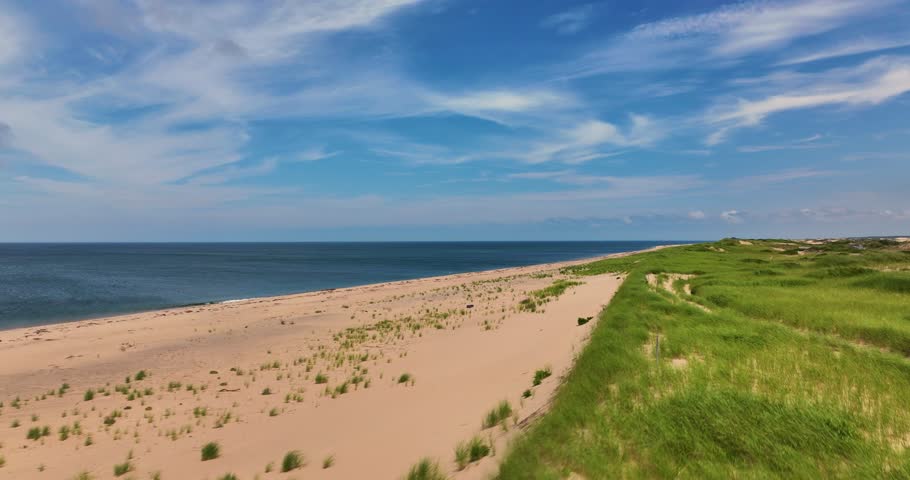 Cape Cod Sand Dunes Provincetown Aerial Drone