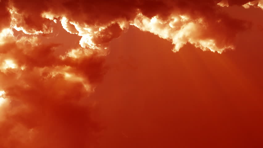 Time-lapse sunset stormy clouds