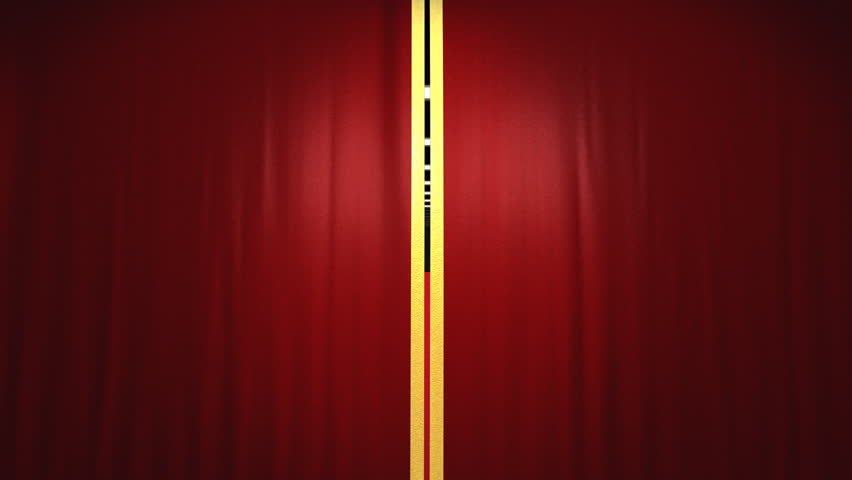 Velvet theater curtains and red carpet