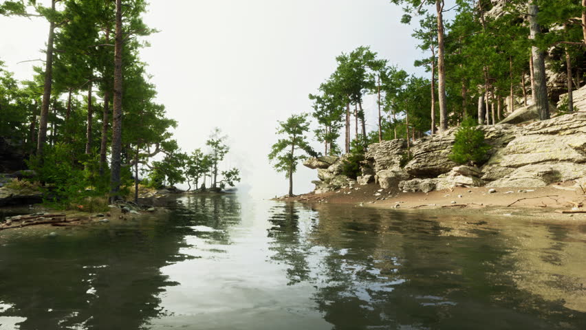 Lake in northern Canada in National Park