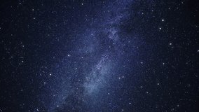 Flying Through The Stars And Blue Nebula In Space. Galaxy exploration through outer space towards glowing milky way galaxy. . High quality 4k footage - Powered by Shutterstock - Get 15% off with code: PIKWIZARD15