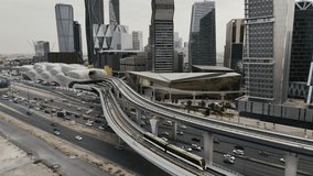 The road junction and metro station near KAFD - King Abdullah Financial District - Powered by Shutterstock - Get 15% off with code: PIKWIZARD15