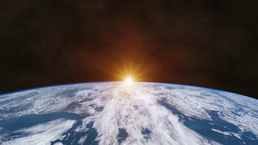 Scorching Summer Sun: Planet Earth Under Intense Sunlight with Heatwave, Bright Sunbeams, and Rising Temperatures