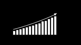 Graph chart showing increase in marketing sales profit. Business graph showing concept of success and profit. A black background 4K animation - Powered by Shutterstock - Get 15% off with code: PIKWIZARD15