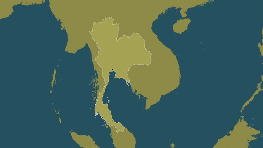 Thailand map - glide. Border. Pattern.