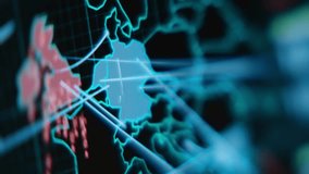 Cyber attacks digital world map in real-time, macro view - Powered by Shutterstock - Get 15% off with code: PIKWIZARD15