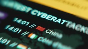 Real-time data list of source countries of cyber attacks, macro view - Powered by Shutterstock - Get 15% off with code: PIKWIZARD15