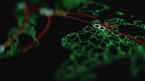 Live cyber threat digital map showing attack intensity, macro view - Powered by Shutterstock - Get 15% off with code: PIKWIZARD15