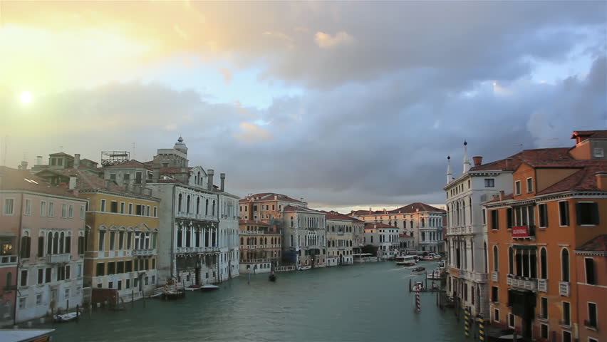 Golden Hour on the Grand Canal, Venice, Italy.