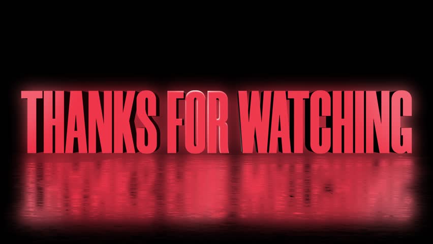 Thanks For Watching 3d Style Title Animation
