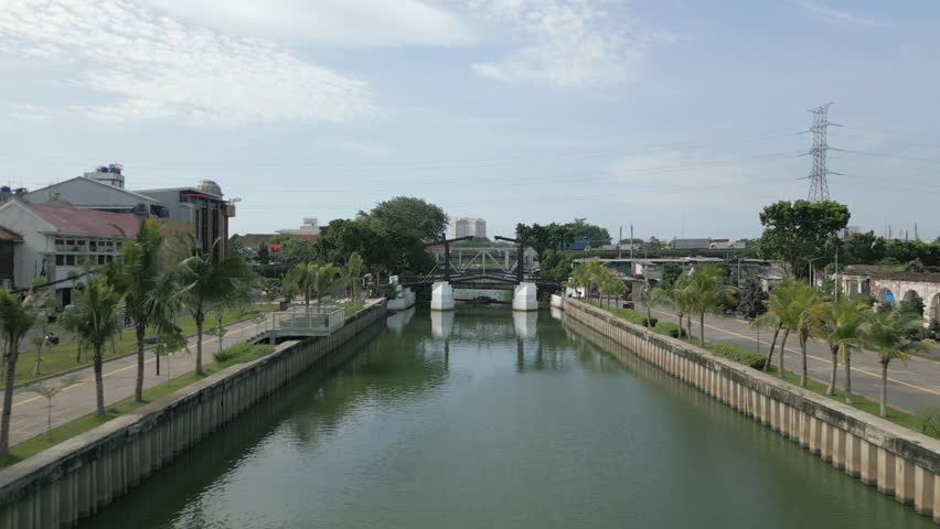 Old Historic Bridge And Canal In Batavia North Jakarta Indonesia