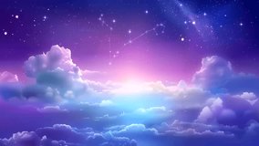 Celestial Clouds and Constellation. A Night Sky filled with Stars and Constellations - Powered by Shutterstock - Get 15% off with code: PIKWIZARD15