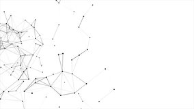 Minimalistic design with a network pattern of black dots and lines on a white background - Powered by Shutterstock - Get 15% off with code: PIKWIZARD15