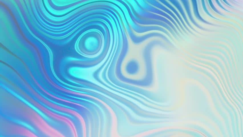 prismatic iridescent gradient surface with wavy motion and abstract shapes, multipurpose background with cool color palette and modern look