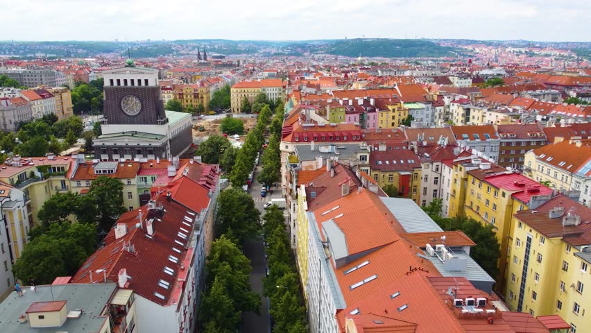 Church of the Most Sacred Heart of Our Lord an its environment, Prague, Czech Republic.