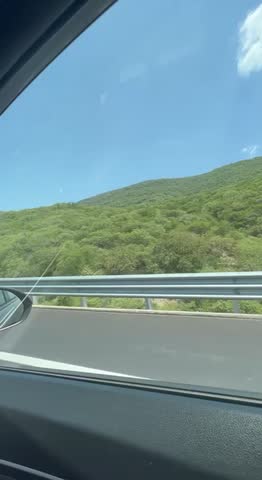Driver view of highway from Mexico City to Morelos