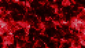 Red mosaic background in technology concept. Abstract animated LED squares. Technology digital square red color background. Red pixel grid background. 3D rendering. 4k animation. 3D Illustration - Powered by Shutterstock - Get 15% off with code: PIKWIZARD15