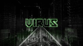 A virus is getting its way inside a computer. Attacking the system, infecting important files and documents. Stealing user information. 3D effects. Computer graphics. Data protection. - Powered by Shutterstock - Get 15% off with code: PIKWIZARD15