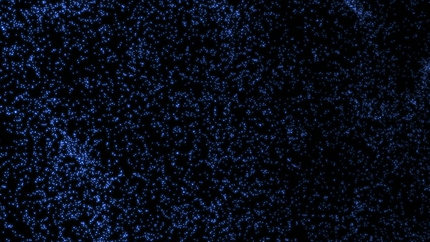Blue particles sway gently and moving with a calming rhythm