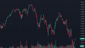 Stock Market Chart. Visualizing Financial Data with Candlestick Charts. Gain insights into stock market movements, including bull runs and corrections, through detailed charts. Business analytics. - Powered by Shutterstock - Get 15% off with code: PIKWIZARD15