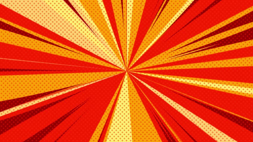 The video shows a looping comic-style concentration effect, with radiating lines that create a dynamic and intense focus, often used in manga and anime to emphasize dramatic scenes.