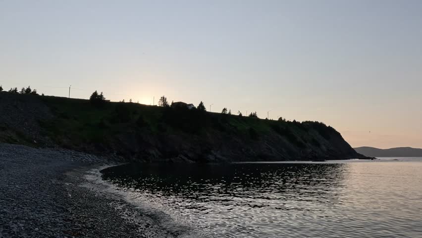 Newfoundland Outer Cove beach at sunset, Canada