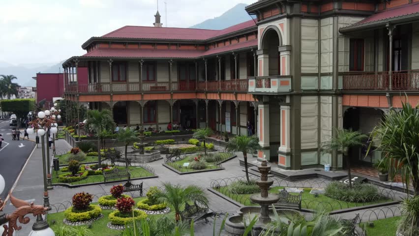 Aerial view of Palacio de Hierro or Iron Palace in Orizaba Veracruz