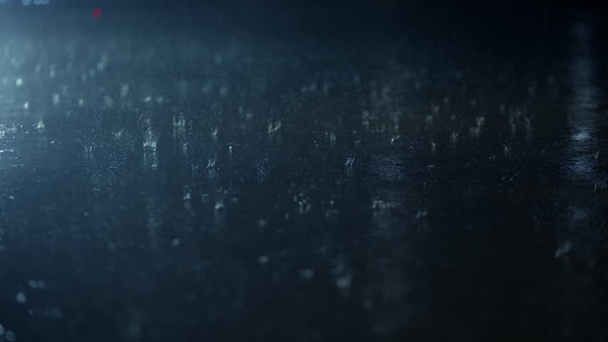 Heavy rain fell steadily throughout the night