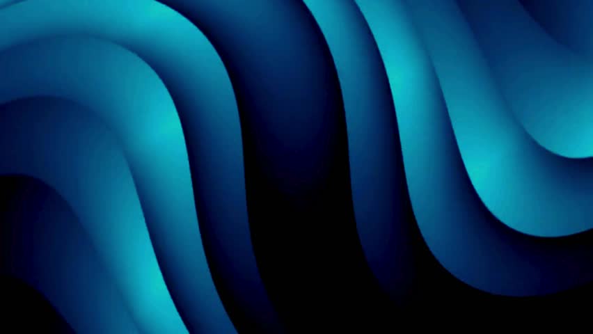 A serene animation of abstract blue waves flowing seamlessly