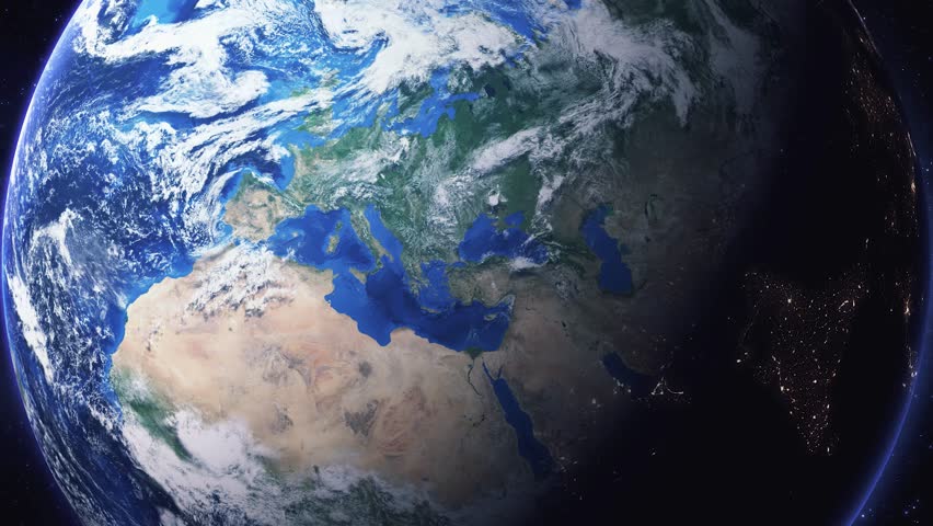 Zooming in on Sivas, Turkiye frome space - Perfect for Travel Intros and Backgrounds. Realistic 3D Animation.