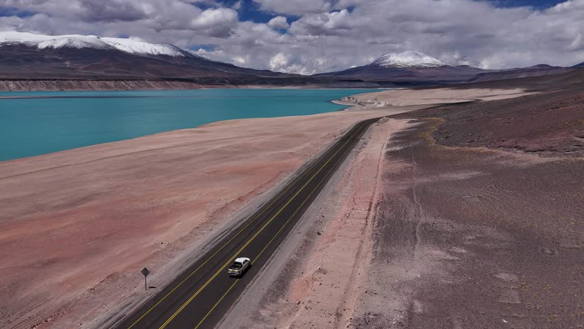 Stunning aerial footage of Laguna Verde South America