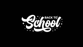Back to School Animation with stars. Suitable for back to school promotions, educational materials, and stationery designs. alpha channel and Green screen - Powered by Shutterstock - Get 15% off with code: PIKWIZARD15