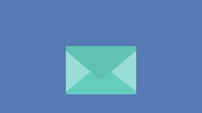 Open Message Box Popup Information Animated Icon with Alpha Matte