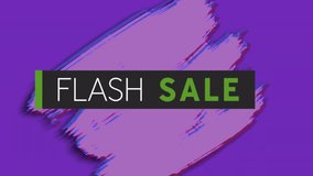 Animation of flash sale text over vibrant pattern background. Sales, retail, shopping, digital interface, communication, computing and data processing concept digitally generated video. - Powered by Shutterstock - Get 15% off with code: PIKWIZARD15