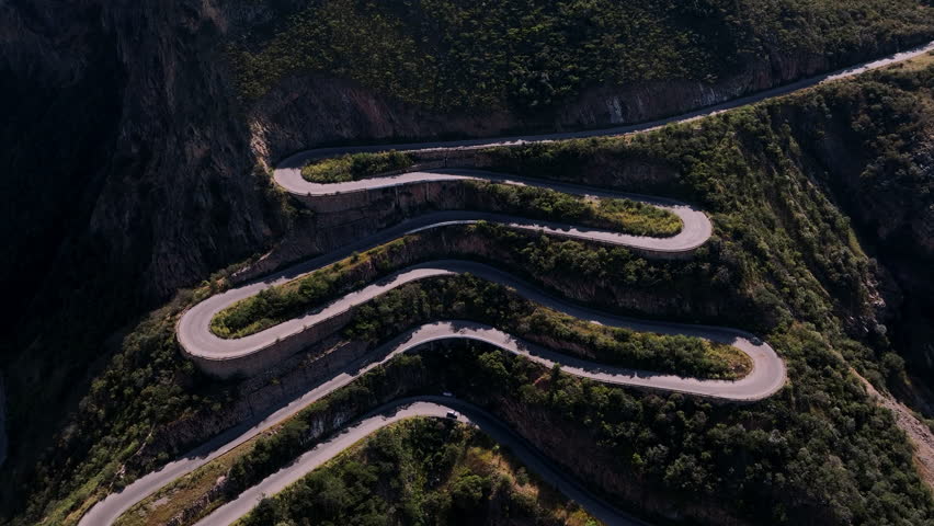 The Famous Serra Da Leba Serpentine In Angola, Aerial View