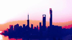 Pixel Art Metropolis, Aerial View of Shanghai Skyline  Shanghai, China

 - Powered by Shutterstock - Get 15% off with code: PIKWIZARD15