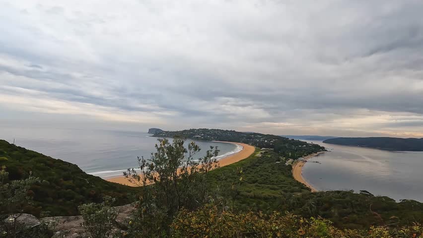 Palm Beach is a suburb in the Northern Beaches region of Greater Sydney, in the state of New South Wales, Australia. Stable footage travel nature view point in Sydney Australia 