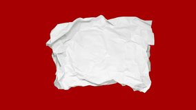 Stop motion animation of crumpled paper on a red background - Powered by Shutterstock - Get 15% off with code: PIKWIZARD15
