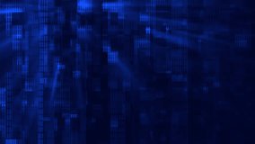 Blue shiny rays neonblocks Squares shape sign grid pattern Grid squares tiles blocks background, dynamics animatiin abstract tiles cubes tectured neon glowing lights technology backdrop - Powered by Shutterstock - Get 15% off with code: PIKWIZARD15