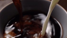 cafe au lait, coffee, milk, pouring, mixing, cup - Powered by Shutterstock - Get 15% off with code: PIKWIZARD15