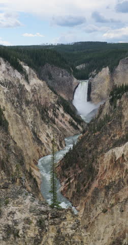 Lower Falls of the Yellowstone River and Grand Canyon of the Yellowstone